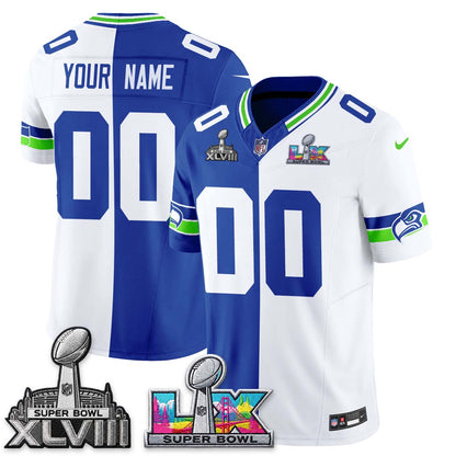 SEA Throwback 2 SB Patches Vapor Jersey - Stitched