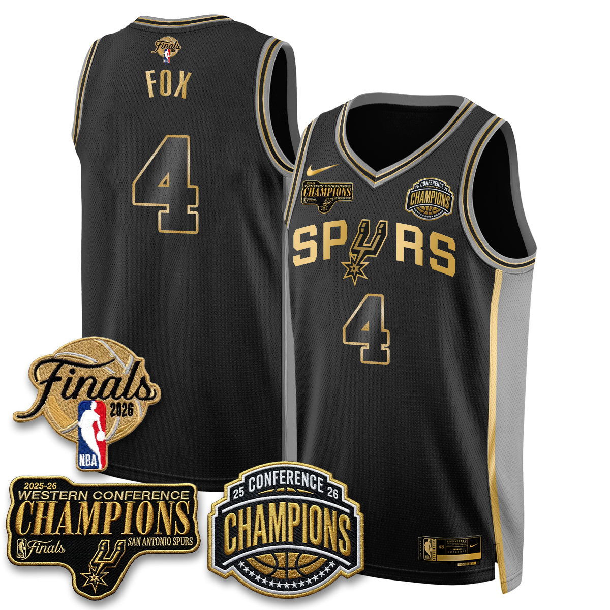 SAS 2026 NBA Western Conference Champions Vapor Special Edition Jersey - Stitched (1)