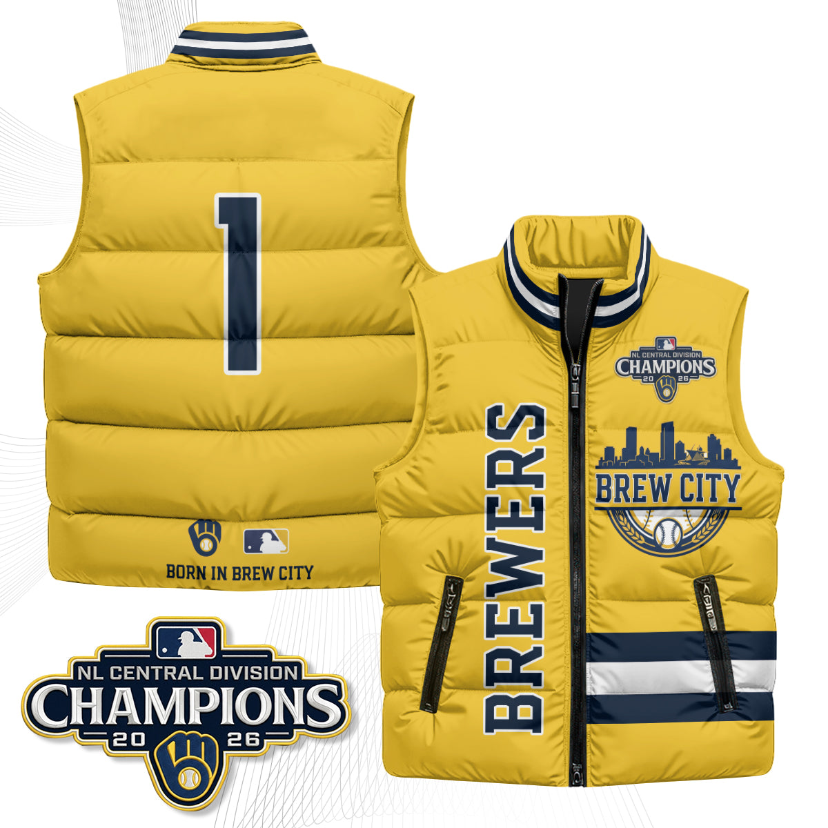 MIL "Brew City" Puffer Vest - Printed V3