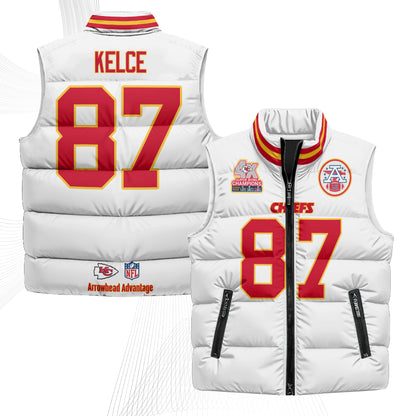 KC 4X Champs Gold Edition Puffer Vest - Printed