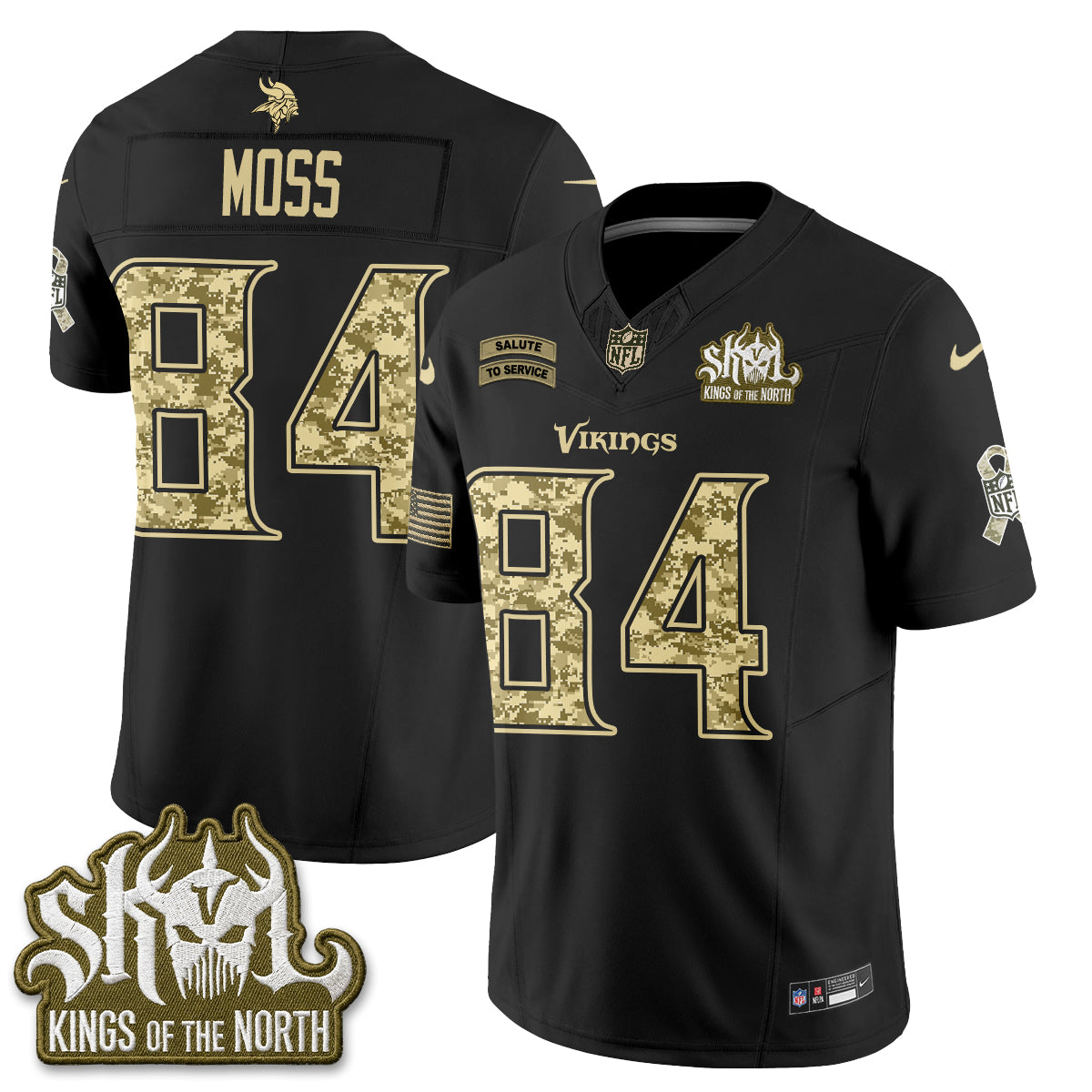Minnesota Vikings 2026 Salute to Service V2 Vapor Jersey - Stitched
