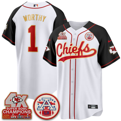 KC 4X Champs Gold Trim Edition Vapor Baseball Jersey - Stitched