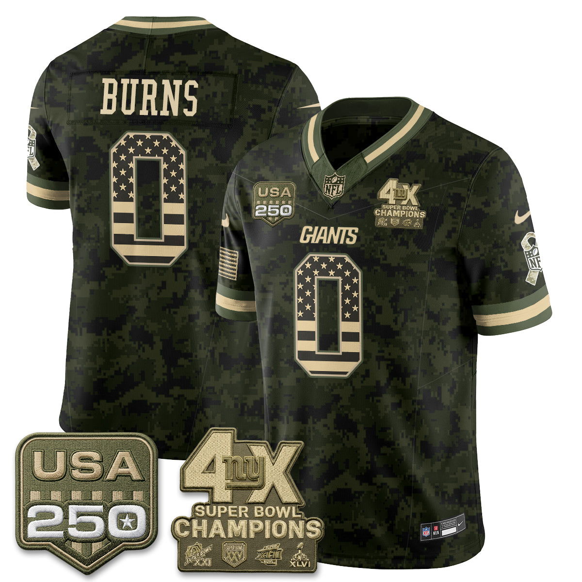 NYG 2026 Salute To Service Vapor Jersey - Stitched