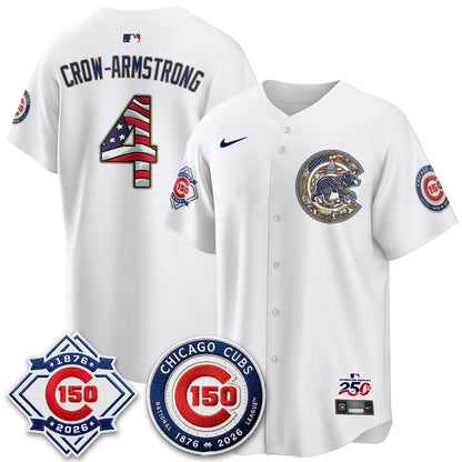 Chicago Cubs 2026 Independence Day USA Vapor Limited Jersey - Stitched