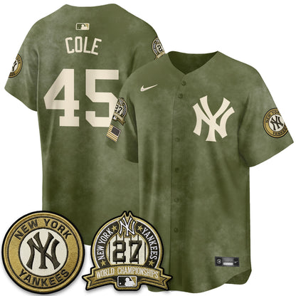 NYY New Era Olive 2026 Armed Forces Day Jersey -All Stitched