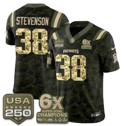 New England Patriots 2026 Salute to Service Edition Vapor Jersey - Stitched