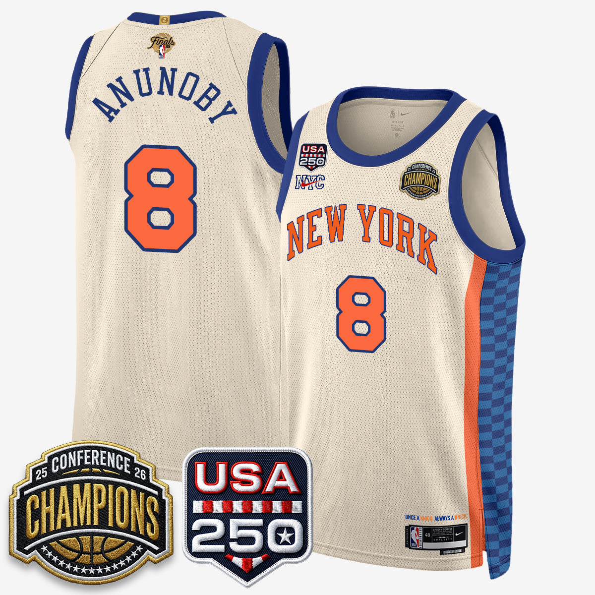 New York Knicks 2026 NBA Eastern Conference Champions City Edition Jersey V2- Stitched