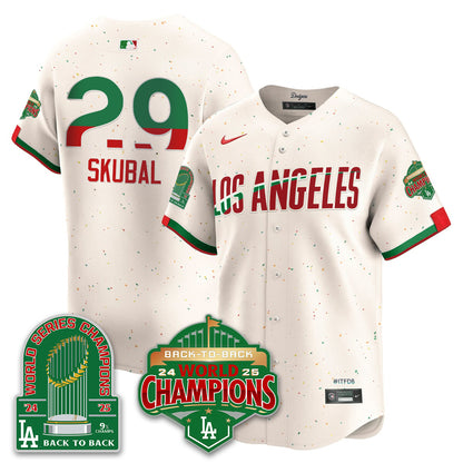 Los Angeles Dodgers Mexico Style Vapor Jersey- Stitched