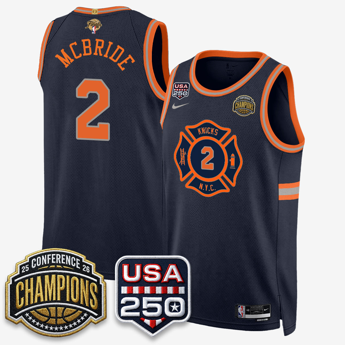 New York Knicks 2026 NBA Eastern Conference Champions City Edition Jersey V2- Stitched