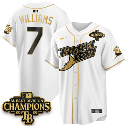 TB 2026 AL East Champs Gold Edition Vapor Jersey - Stitched