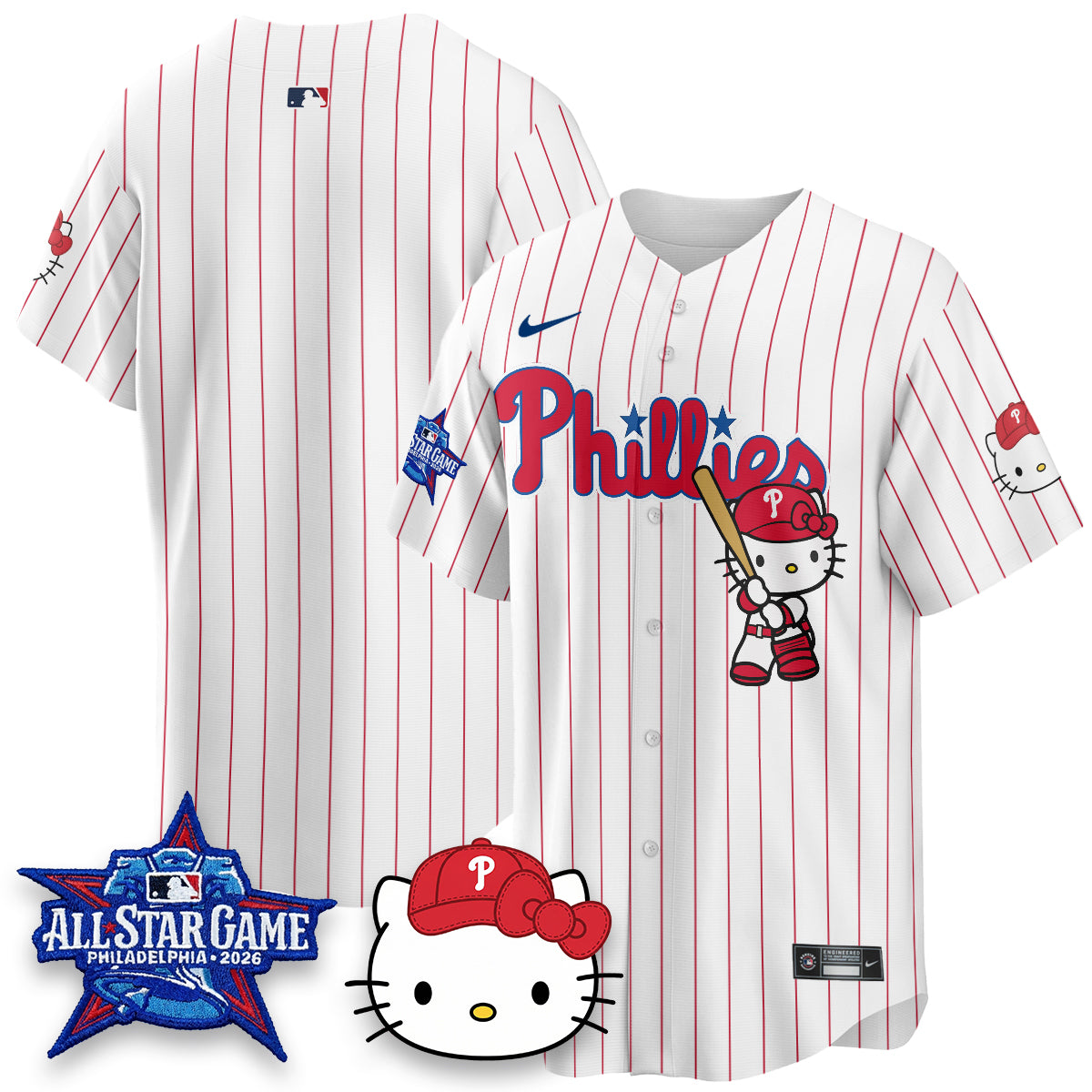 Philadelphia Phillies x Meow Kitty Vapor Limited Jersey V2- Stitched