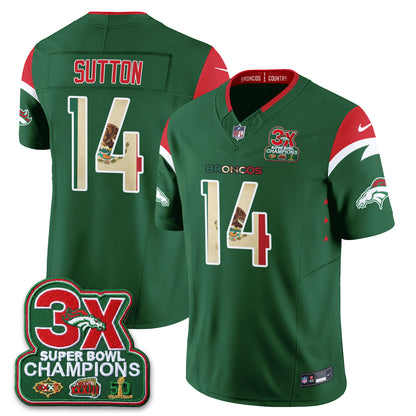 DEN 3X Champs Mexico Edition Vapor Jersey - Stitched