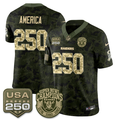 Las Vegas Raiders 2026 Salute to Service Edition Vapor Jersey - Stitched