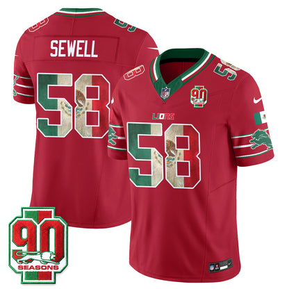 DET Mexico Edition Vapor Jersey - Stitched