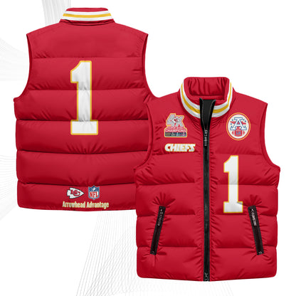 KC 4X Champs Gold Edition Puffer Vest - Printed