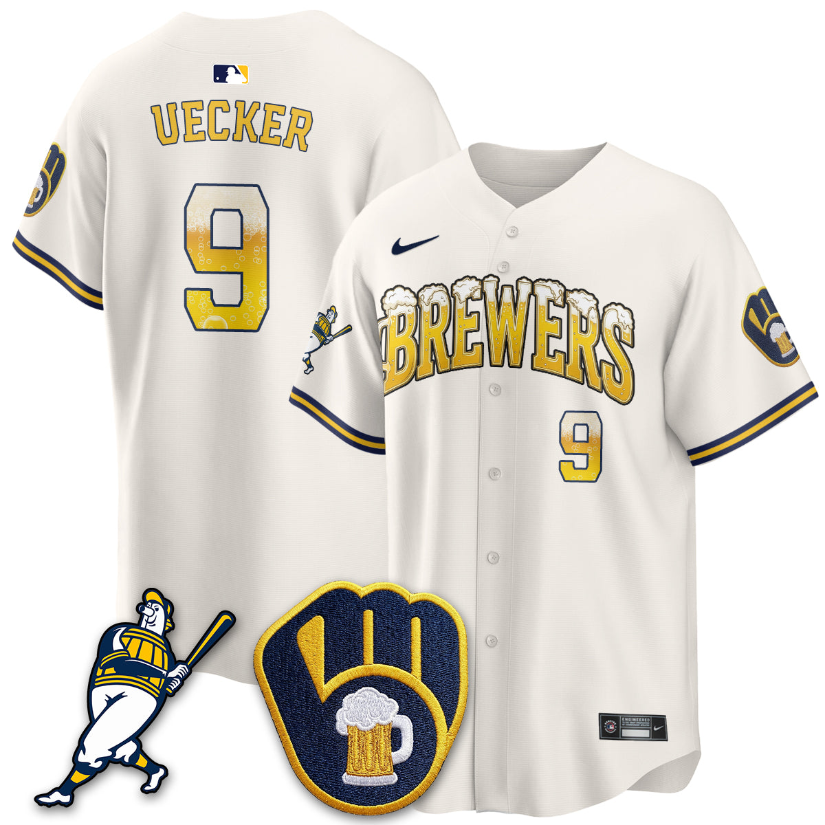 Milwaukee Brewers "Pitcher & Pint" Edition Vapor Limited Jersey - Stitched