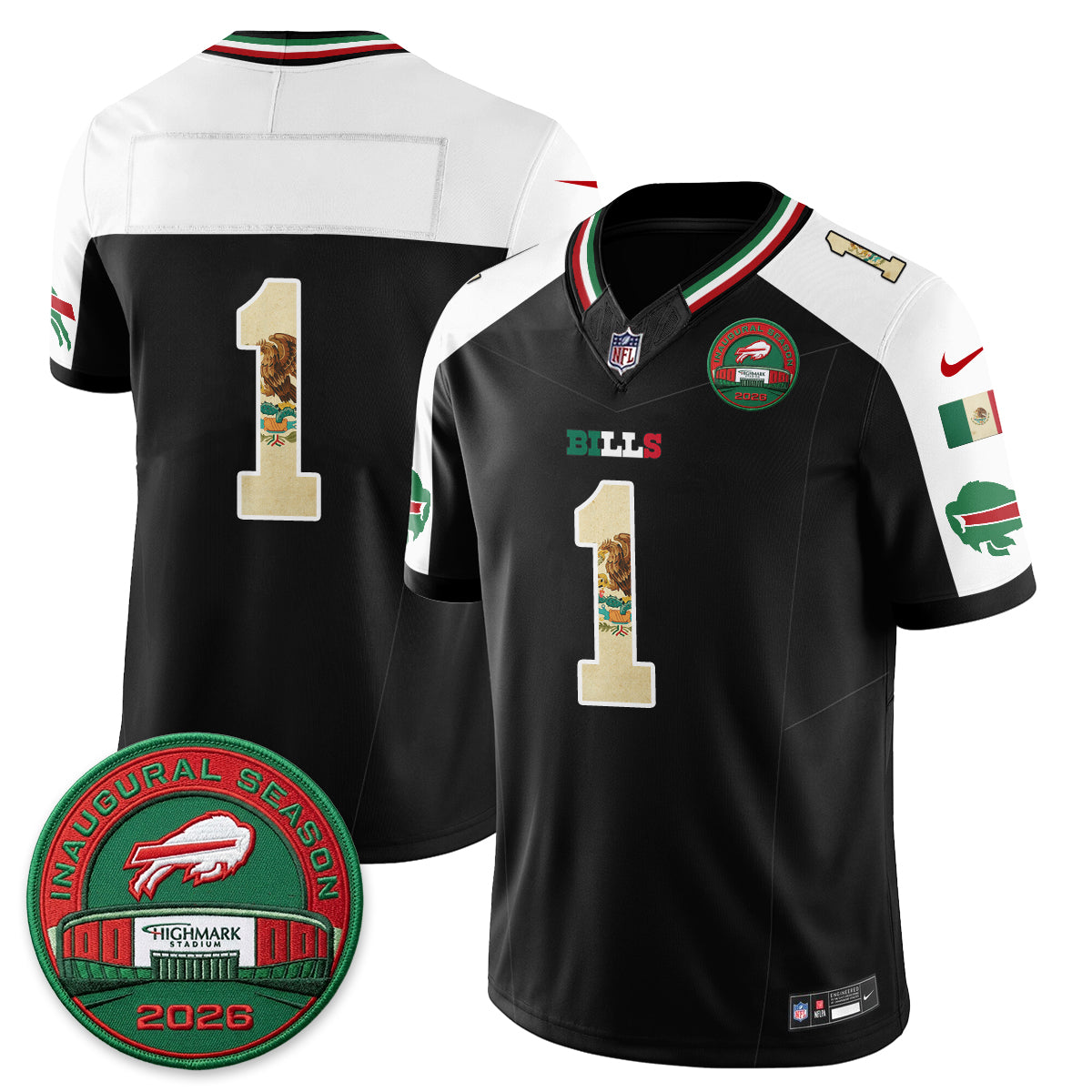 Buffalo Bills Mexico Edition Vapor Jersey - Stitched