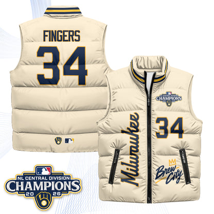 Milwaukee Brewers "Brew City" Puffer Vest V2 - Printed