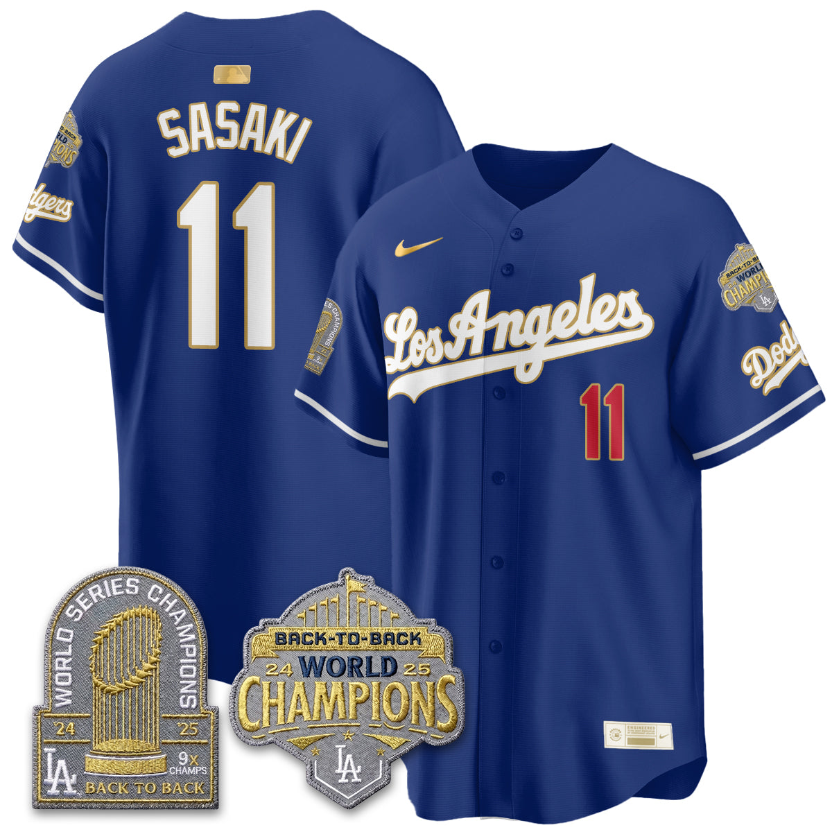 LAD Gold Collection Limited Gold Jersey - 9x & B2B Champs - All Stitched