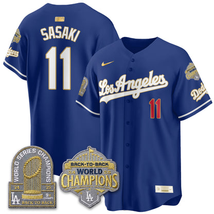 LAD Gold Collection Limited Gold Jersey - 9x & B2B Champs - All Stitched