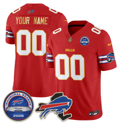 BUF 2026 Gold Trim Edition Vapor Custom Jersey - Stitched