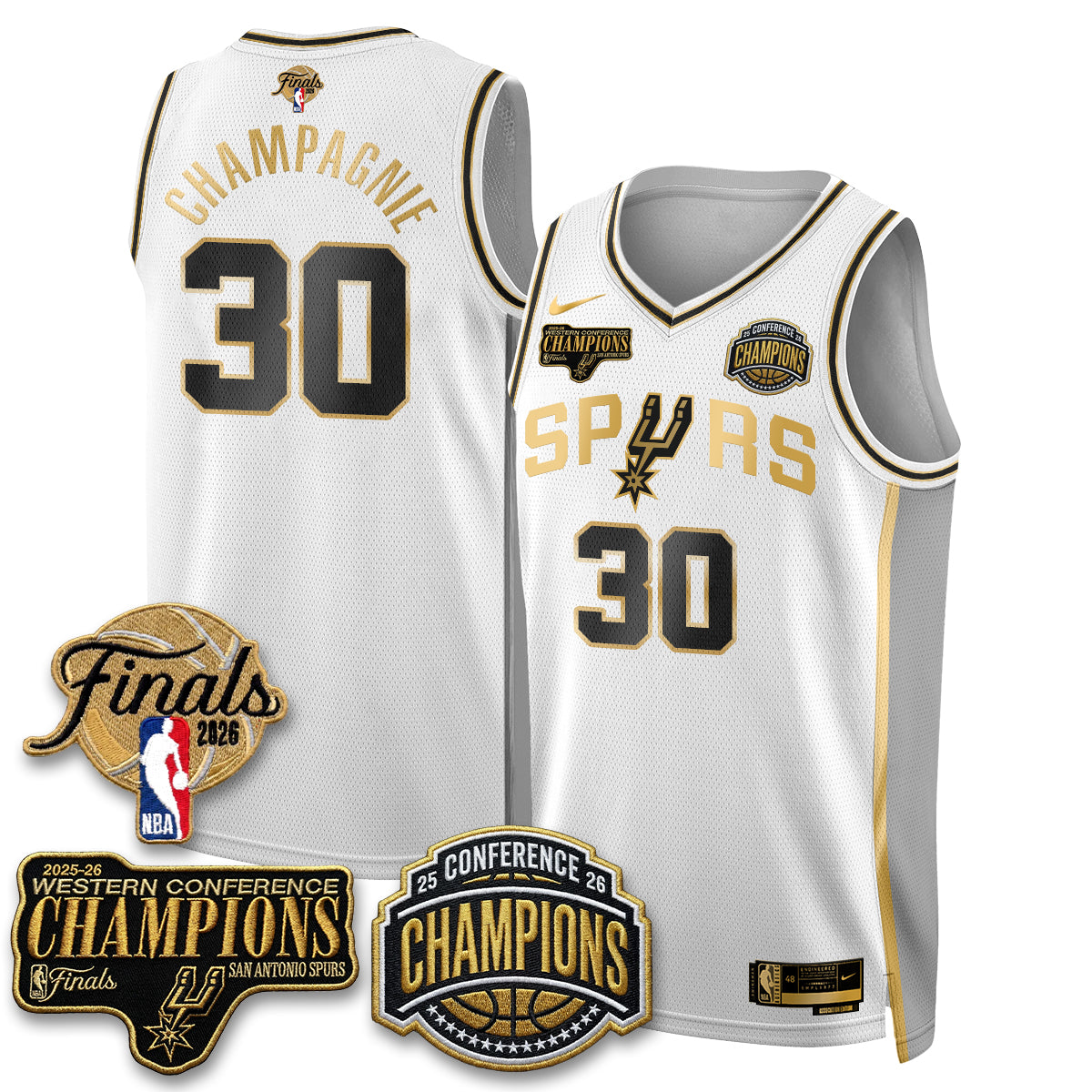 SAS 2026 NBA Western Conference Champions Vapor Special Edition Jersey - Stitched (1)