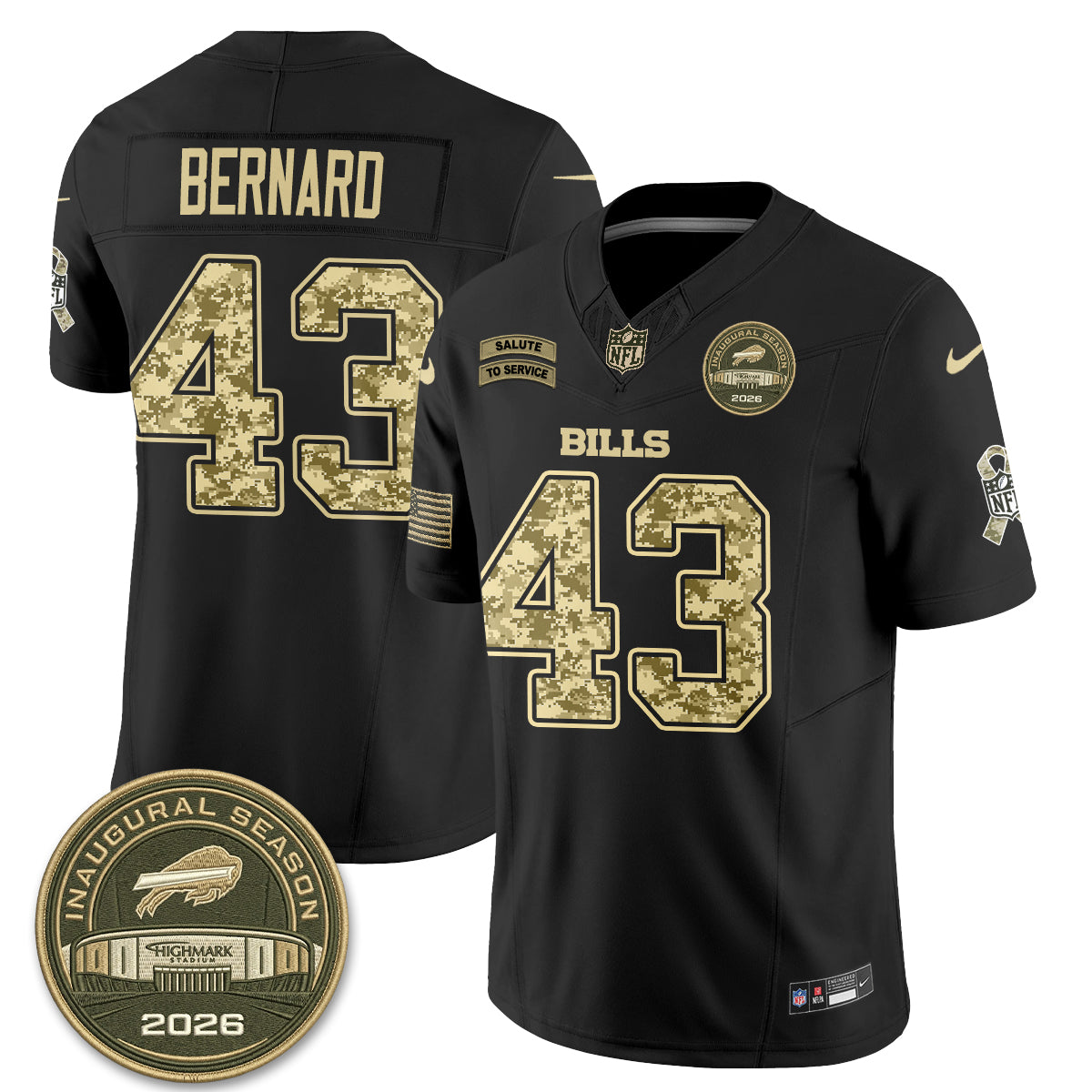 BUF 2026 Salute to Service Edition Vapor Jersey V2- Stitched