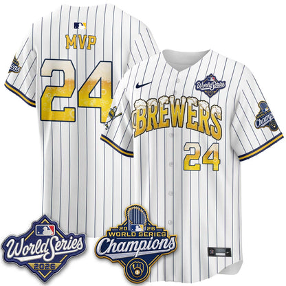 MIL "Pitcher & Pint" 2026 WS Champions Vapor Jersey - Stitched (#32 Tiktok)