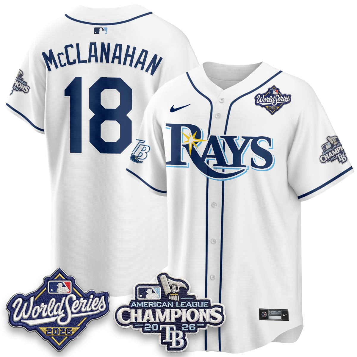 TB WS26 & AL Champions Throwback Jersey - Stitched