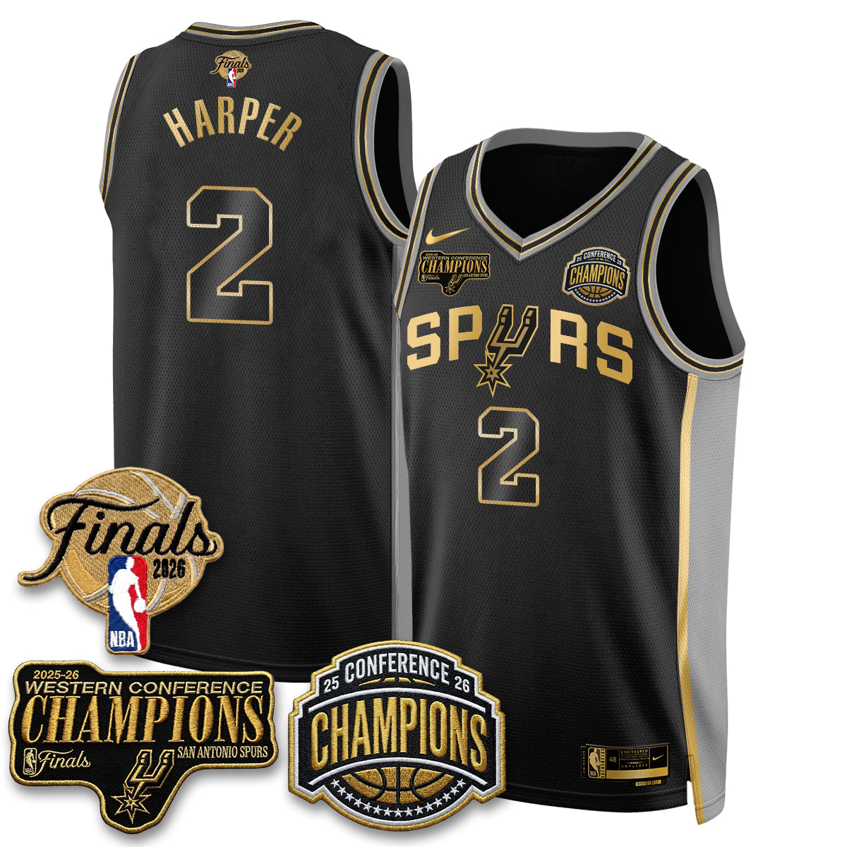 SAS 2026 NBA Western Conference Champions Vapor Special Edition Jersey - Stitched (1)
