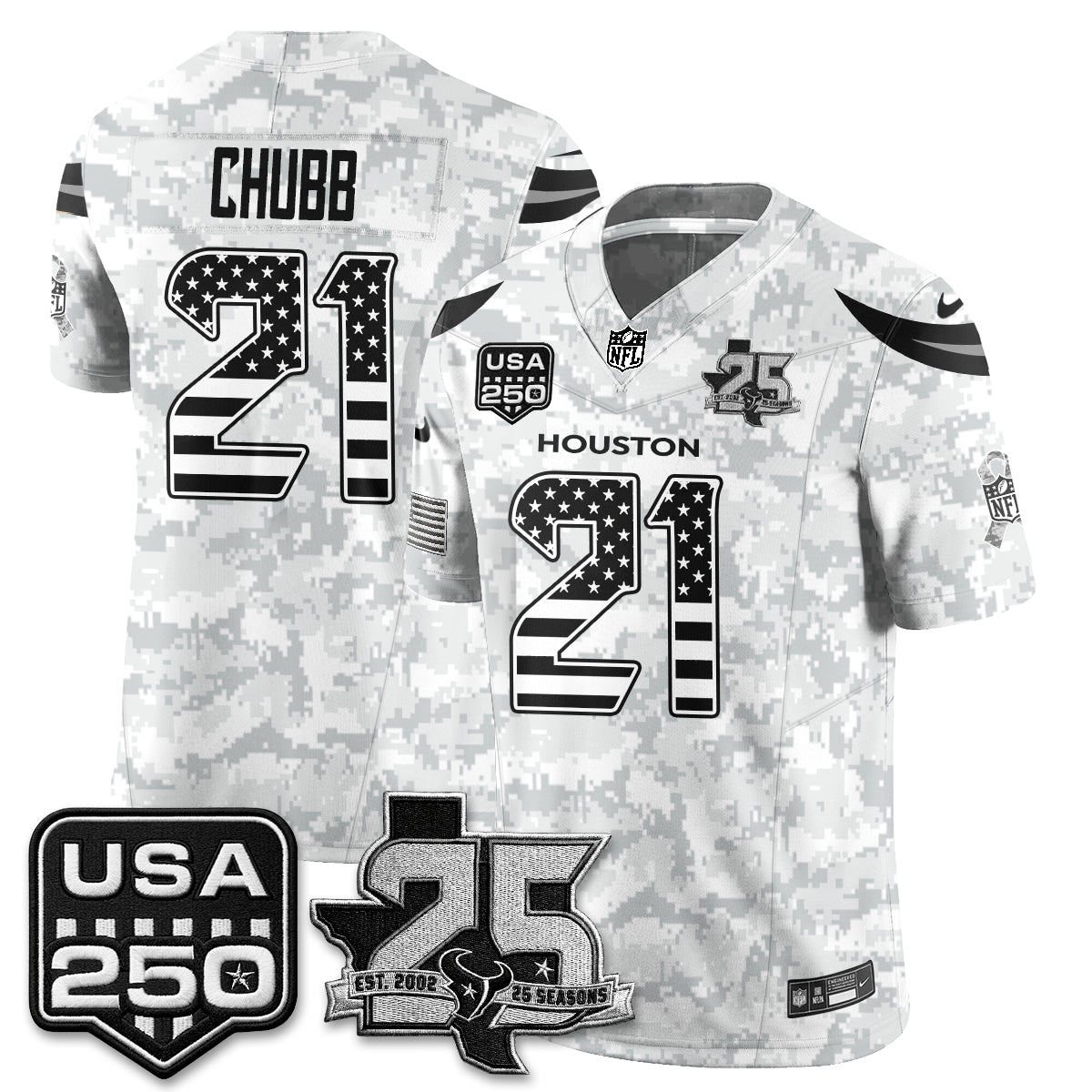 HOU 2026 Salute to Service Edition Vapor Jersey - Stitched