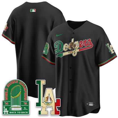 Los Angeles Dodgers Mexico Style Vapor Jersey- Stitched