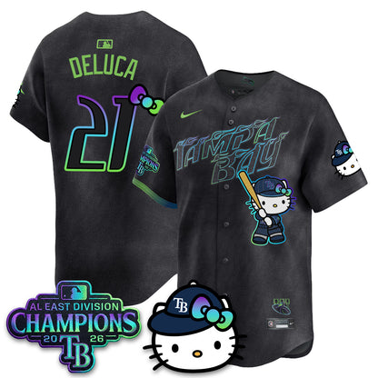 TB x Meow KT 2026 AL East Champs Vapor Jersey - Stitched
