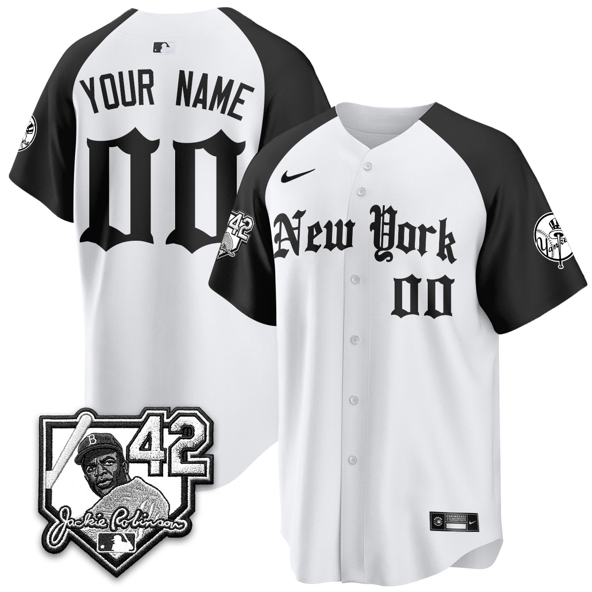 NYY 2026 Jackie Robinson Day Gothic Vapor Custom Limited Jersey - All Stitched