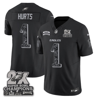 Philadelphia Eagles Salute to Service V2 Vapor Jersey - Stitched