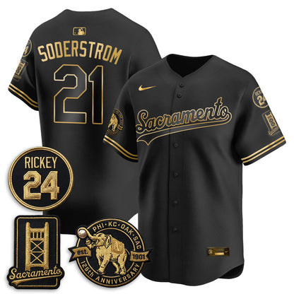 OAK 2026 Alternate Sacramento 125 Years Limited Vapor Gold Edition Jersey - All Stitched