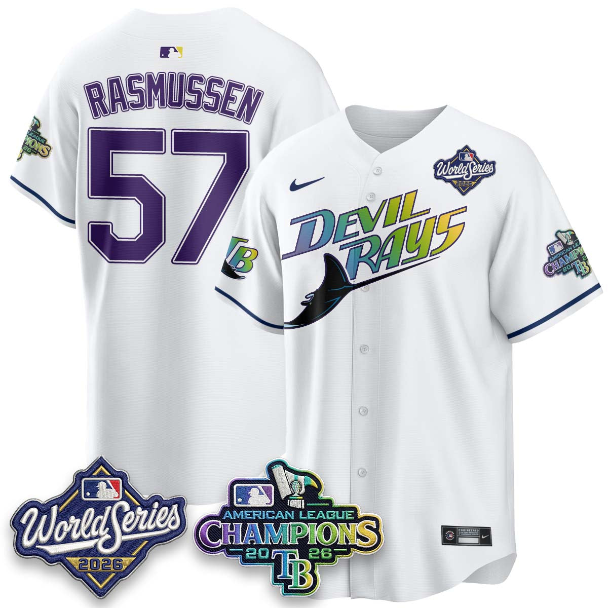 TB WS26 & AL Champions Throwback Jersey - Stitched