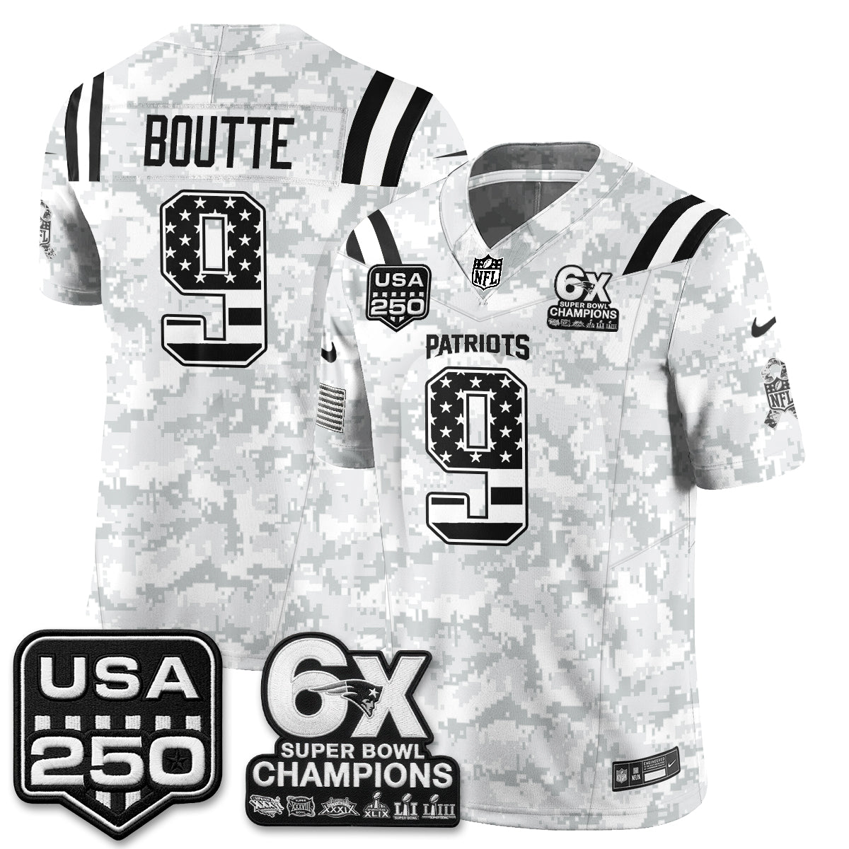 New England Patriots 2026 Salute to Service Edition Vapor Jersey - Stitched