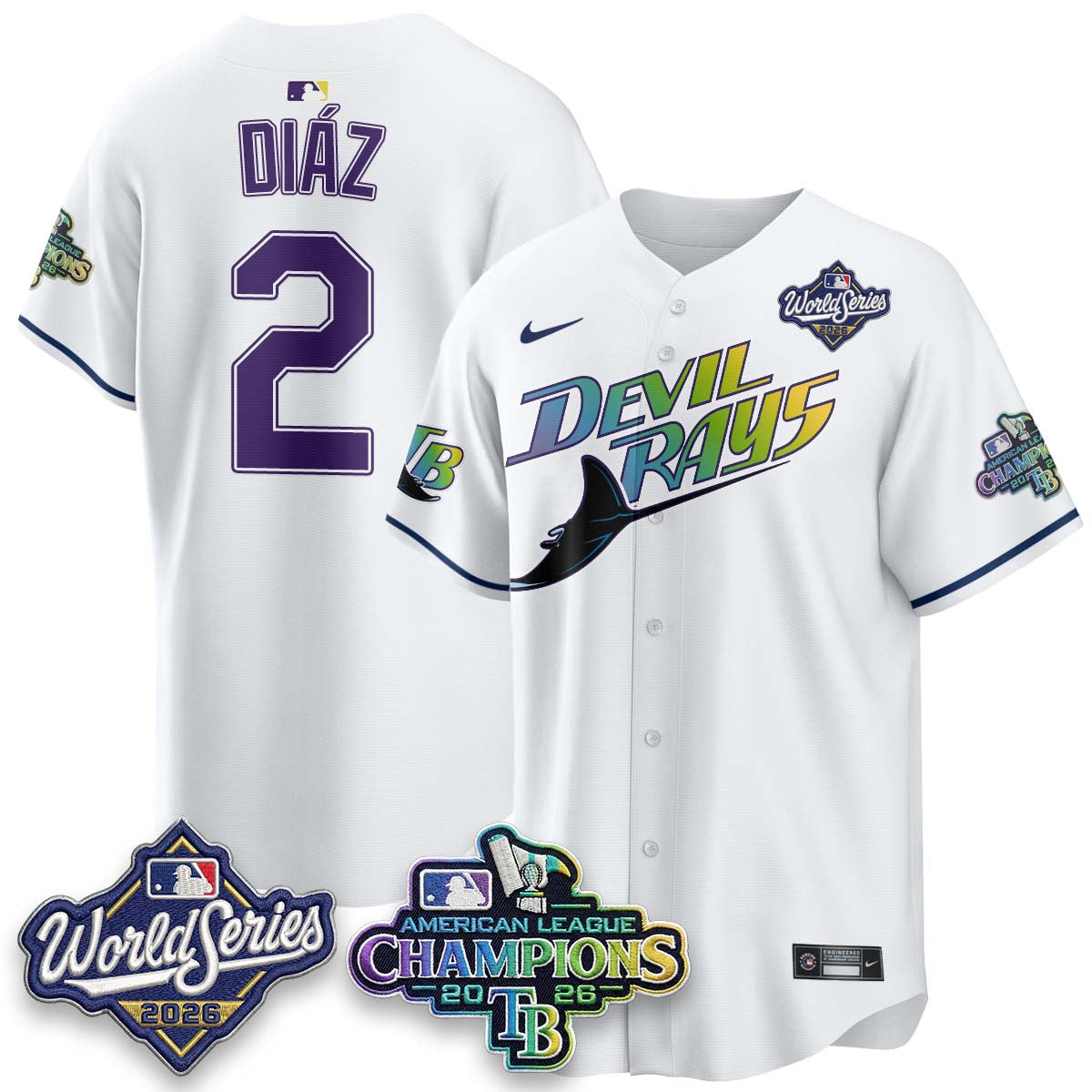 TB WS26 & AL Champions Throwback Jersey - Stitched