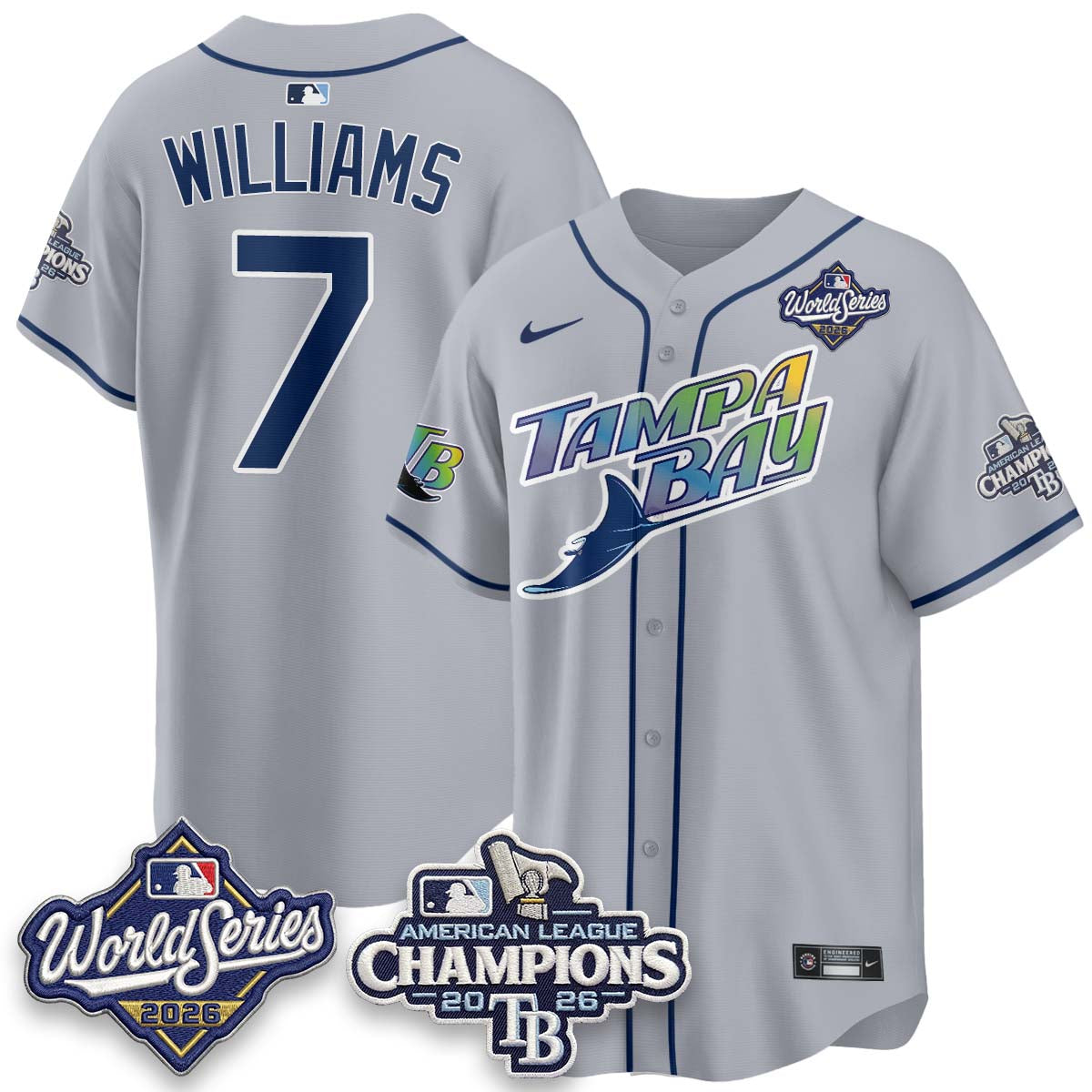 TB WS26 & AL Champions Throwback Jersey - Stitched