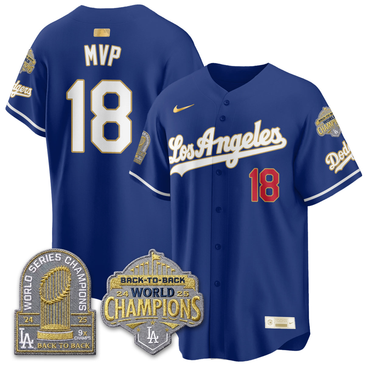 LAD Gold Collection Limited Gold Jersey - 9x & B2B Champs - All Stitched