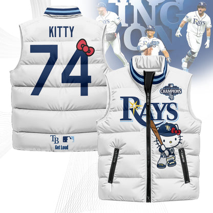 TB x Meow KT 2026 AL East Champs Puffer Vest - Printed