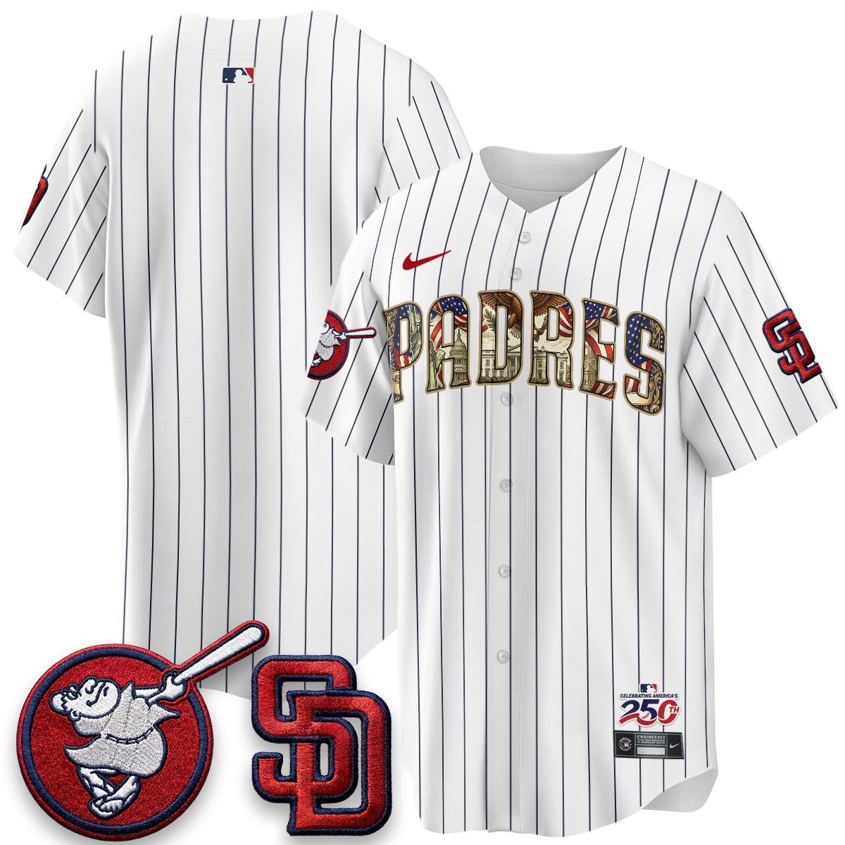 San Diego Padres 2026 Independence Day USA Vapor Limited Jersey - Stitched