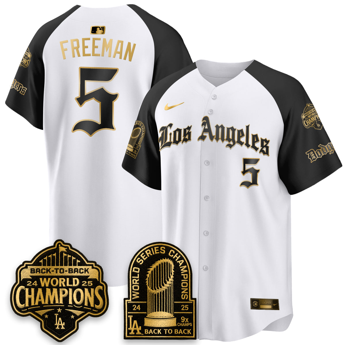 LAD WS Champions Back 2 Back Patch Vapor Premier Limited Gothic Gold Edition Jersey - All Stitched