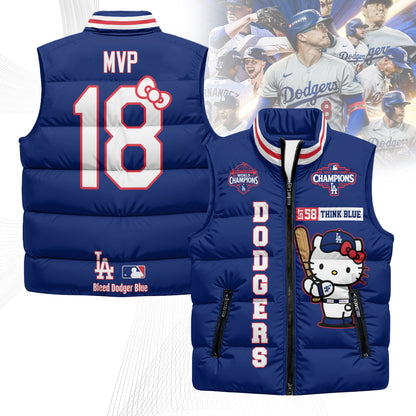 LAD x Meow KT Puffer Vest - Printed