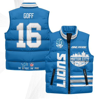 DET Motor City Puffer Vest - Printed