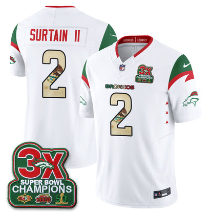 DEN 3X Champs Mexico Edition Vapor Jersey - Stitched