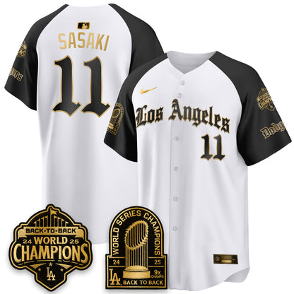 LAD WS Champions Back 2 Back Patch Vapor Premier Limited Gothic Gold Edition Jersey - All Stitched