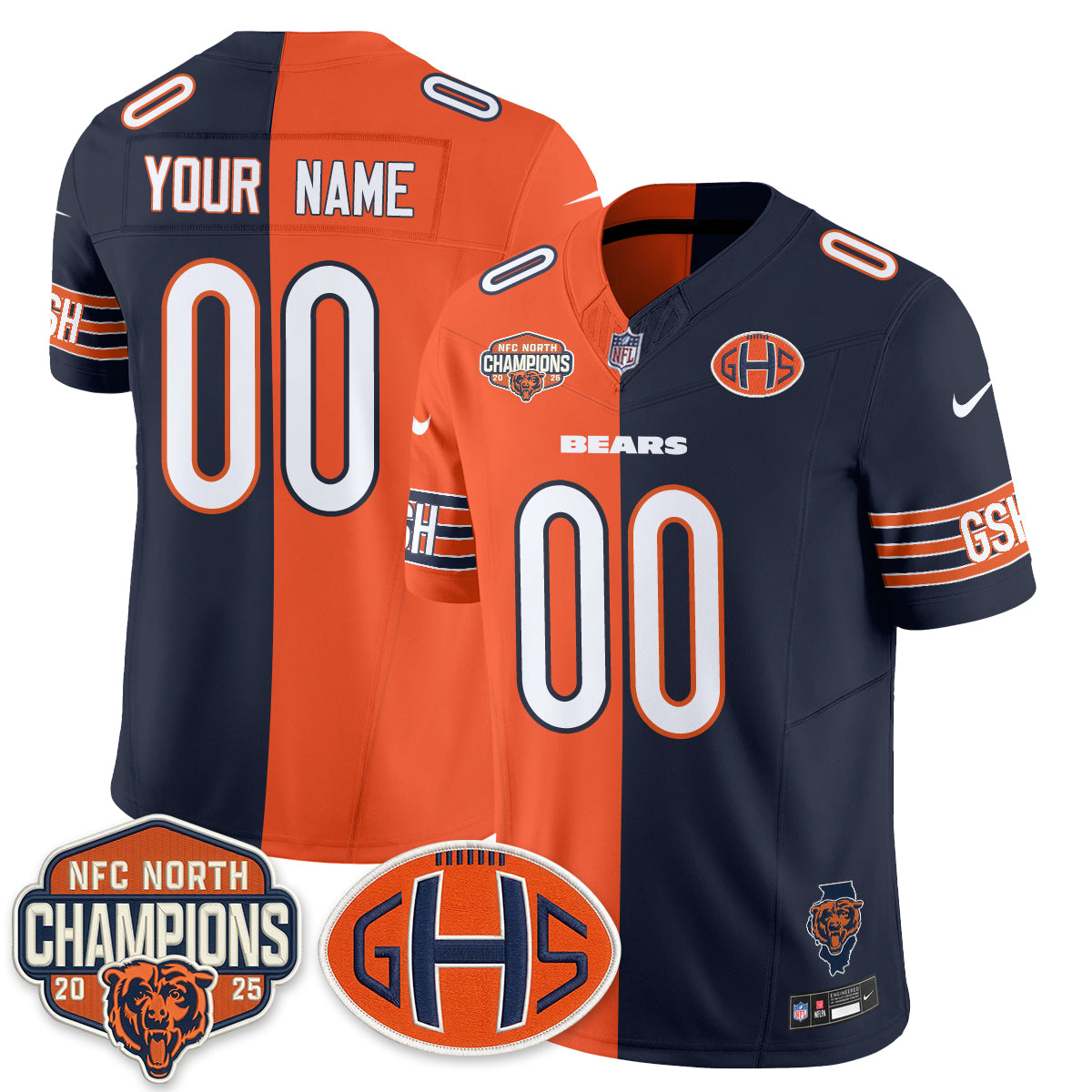 CHI 2026 Split Edition Vapor Custom Jersey - Stitched