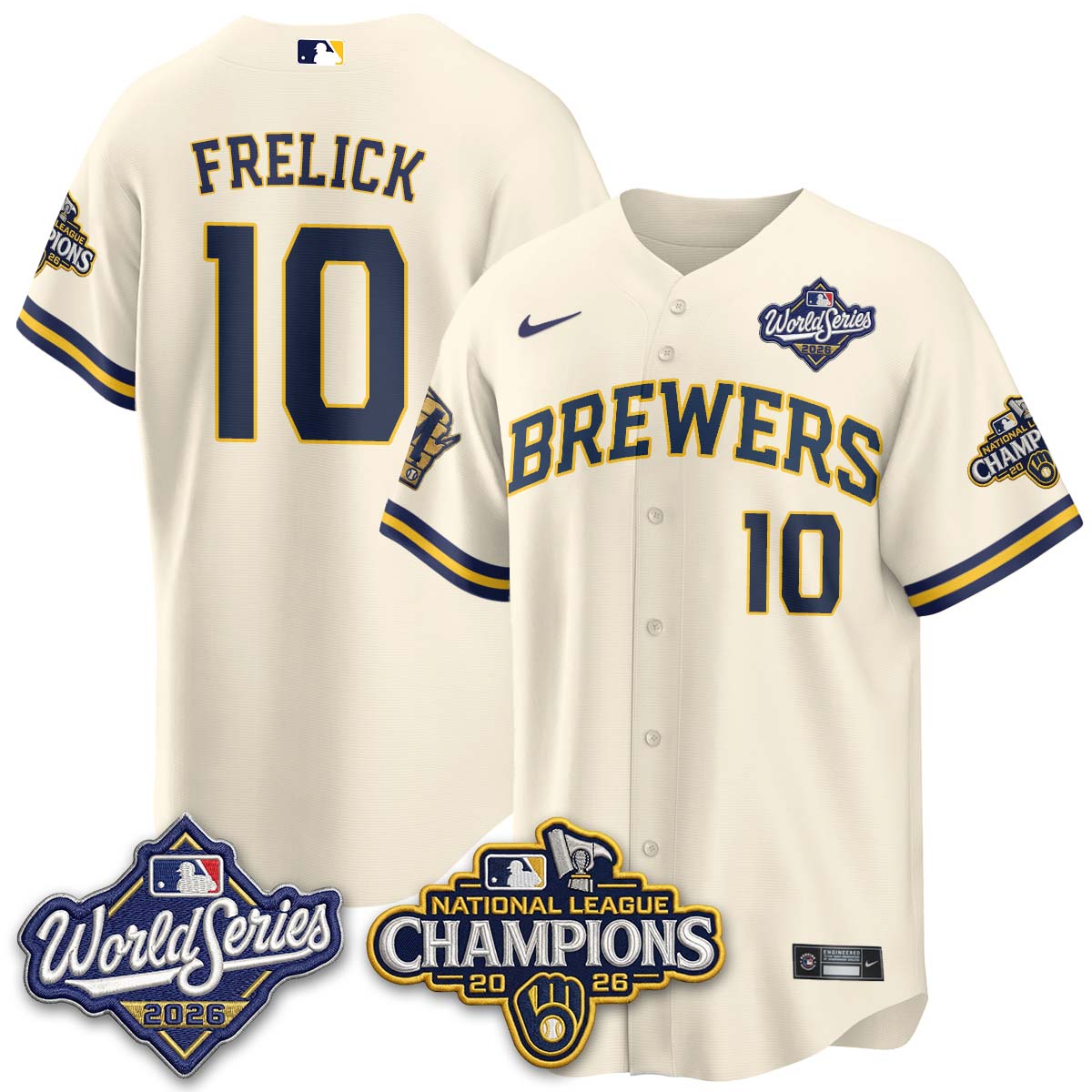 Milwaukee Brewers 2026 NL Champions Vapor Jersey - Stitched